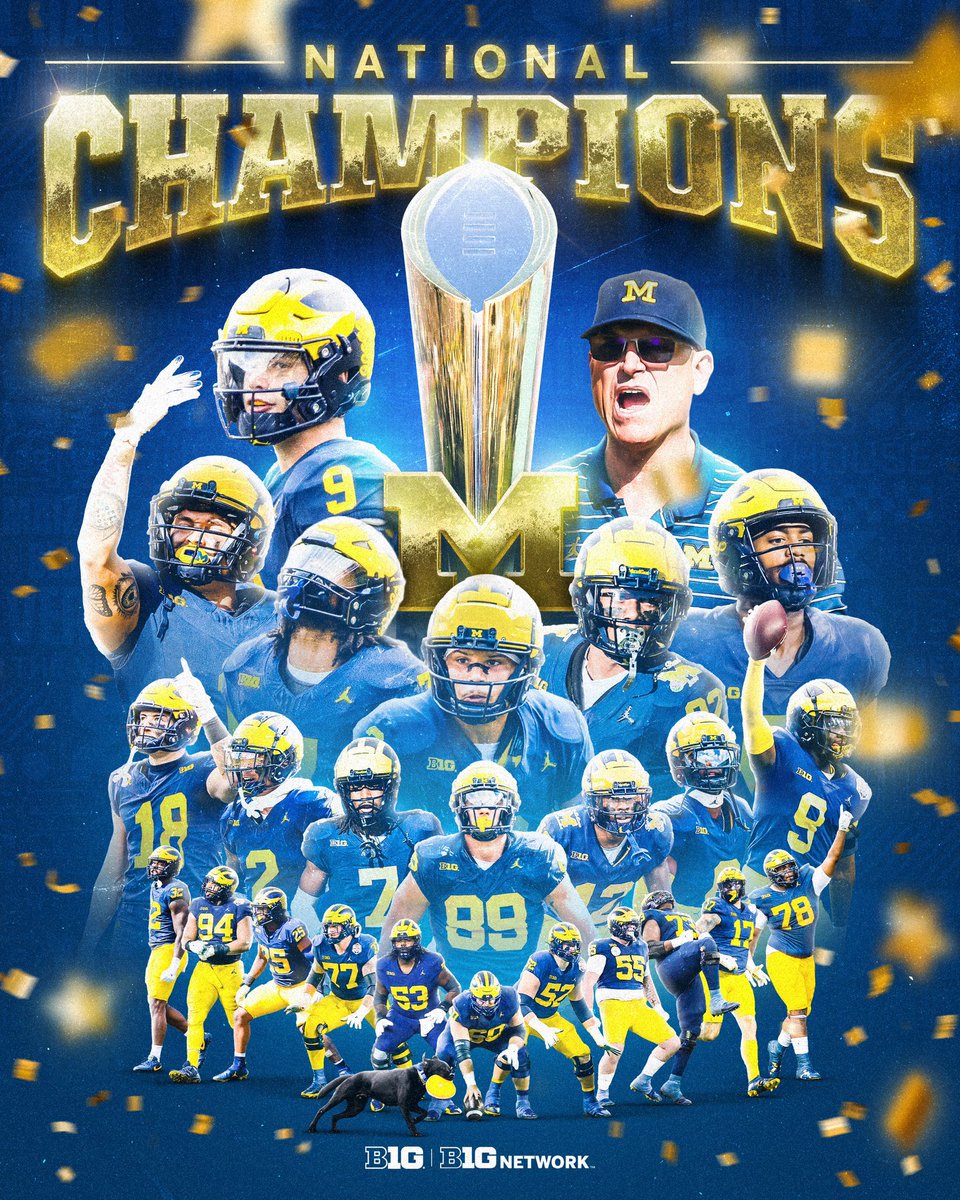 NATIONAL CHA〽️PS 🏆

For the first time since 1997, Michigan is on top of the college football world.