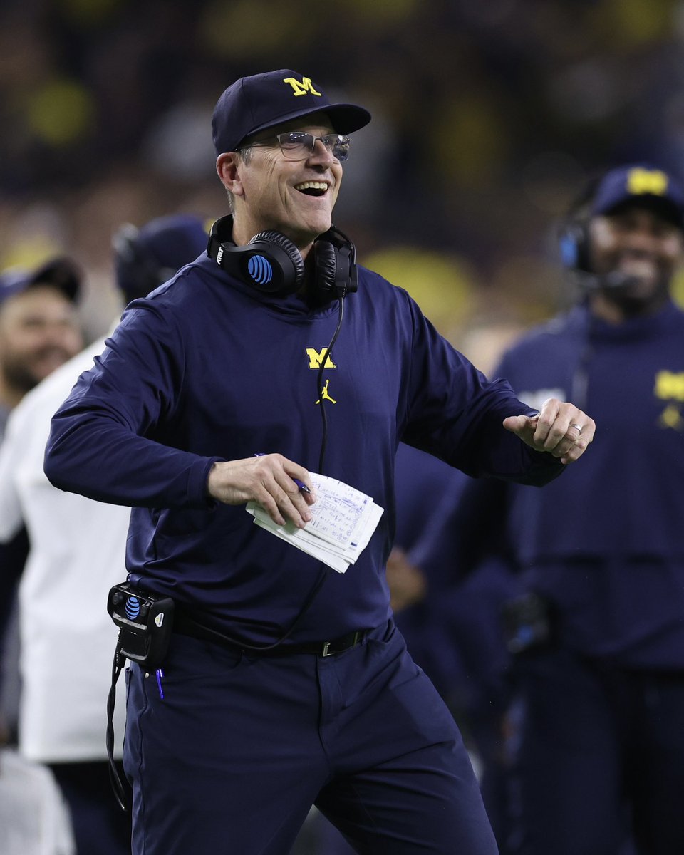 BleacherReport's tweet image. Jim Harbaugh has done it 👏

He's delivered a National Championship to his alma mater 🏆