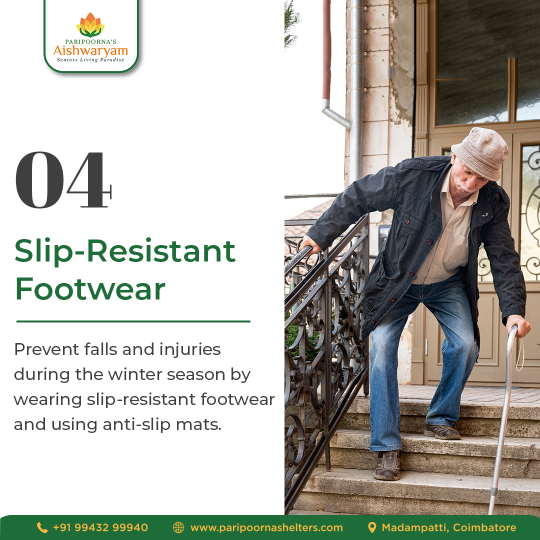 Here are some tips to keep the elderly safe, healthy, and protected during winter.
.
.
#paripoornaaishwaryam #paripoornashelters #seniorretirementhomes #retireatparipoorna #elderlycare #wintercare #staysafeathome