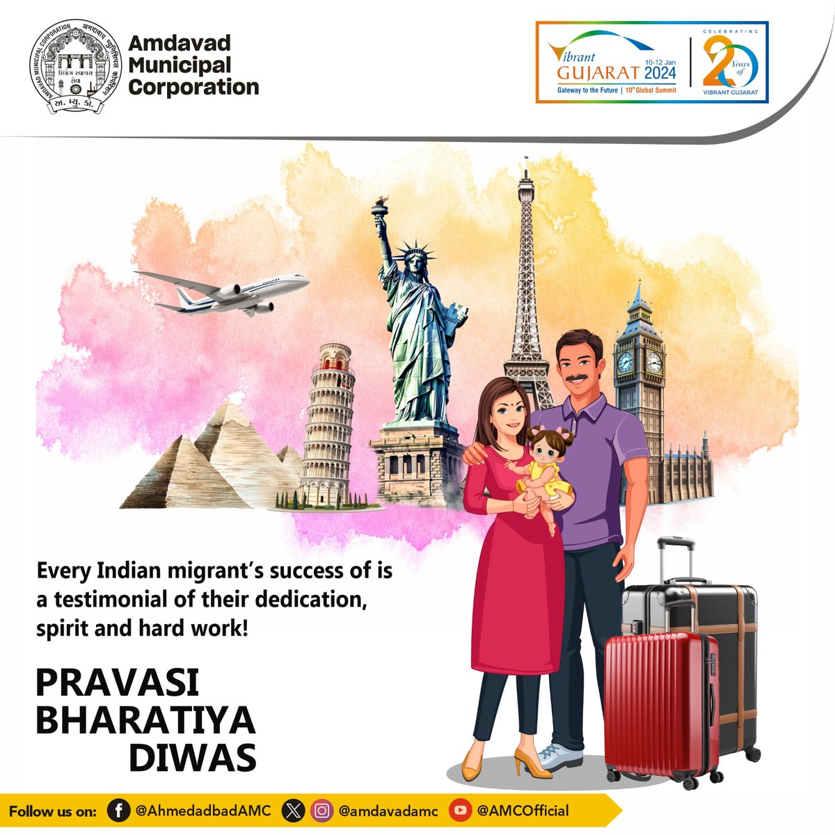 Hoping that all NRIs stay connected to their roots and continue serving the country.

#amc #amcforpeople #pravasibharatiyadiwas #ahmedabad #municipalcorporation