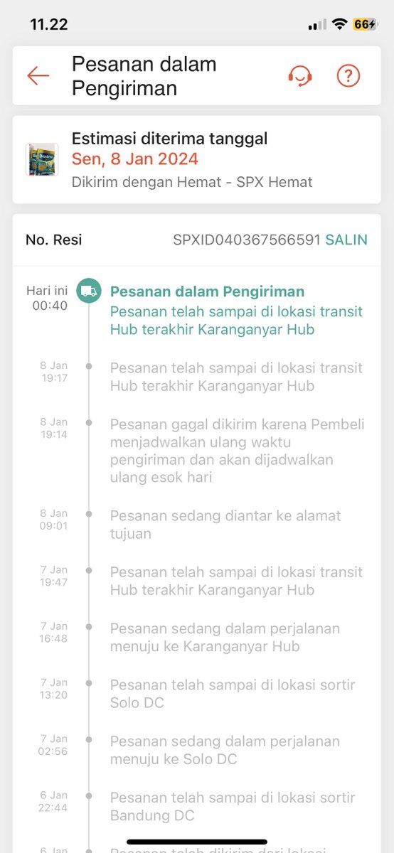 edosaputro0's tweet photo. @ShopeeCare pesanan saya resinya SPXID040367566591
Ini kenapa ya lama bgt, pakai ada kendala pesanan gagal dikarenakan pembeli menjadwalkan ulang waktunya, padahal tidak ada satu pun dari pihak shopee yg menghubungi saya?? https://t.co/OUgQLz6Jea