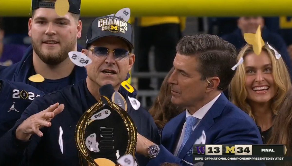 ComplexSports's tweet photo. Jim Harbaugh threw the wires on! 😭🔥 https://t.co/jOTfoXFuKs