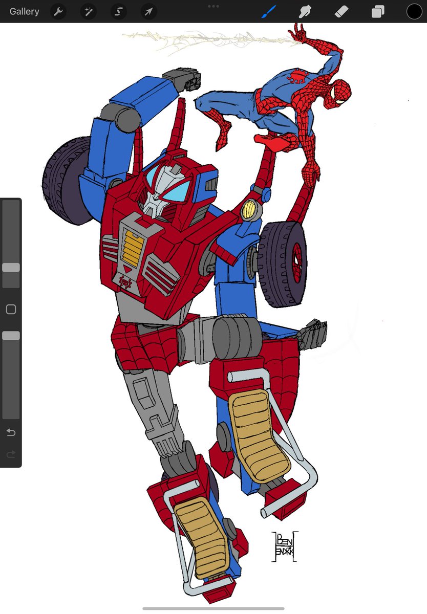DiddlyDipstick's tweet photo. Here’s a drawing of #gears as the Spider-mobile, since he’s the main Autobot who teamed up with Spider-Man when he guest starred in Transformers #3
#maccadam #spiderman #SpiderMan2 #spidermobile #spidermanart #mecha #transformersart #symbiote #autobots #transformers #spidersona https://t.co/ZCwSalzPSu