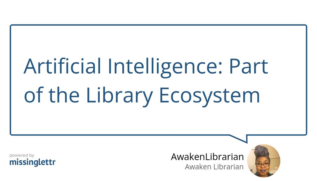 awakenlibrarian's tweet photo. AI Tech in Libraries
Read the full article: Artificial Intelligence: Part of the Library Ecosystem
βΈ https://t.co/Brcg3lMVcj
#AI #professionaldevelopment #PD #library #AI_Education #LibraryEcosystem #HeyYAll https://t.co/8VLjSMrex8