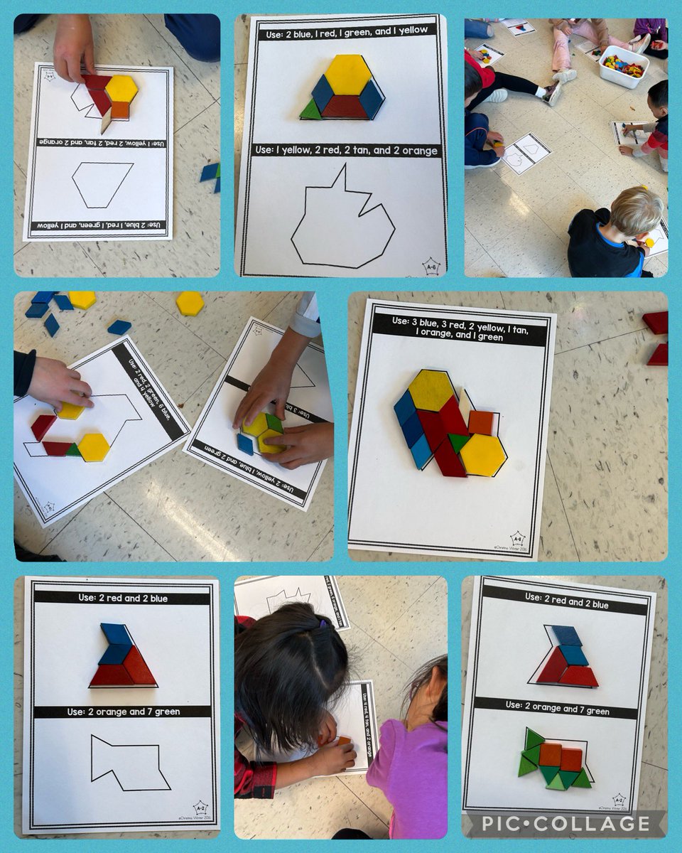 One of our “Figure It Out Fridays” during our 2D shape unit in grade 1.  Can you figure out how to compose these bigger shapes out of smaller ones? #STREAM <a href="/smiycdsb/">St. Mary Immaculate CES</a>