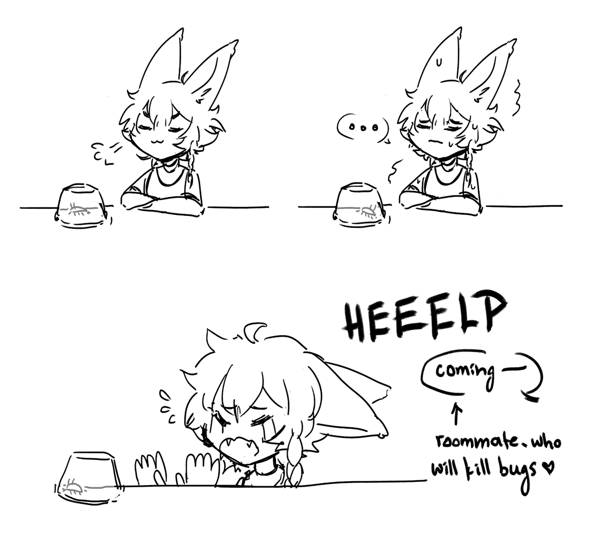 mothplus's tweet photo. how I deal with bugs in my room
#mothplusfluff https://t.co/rlEuoL8UdB