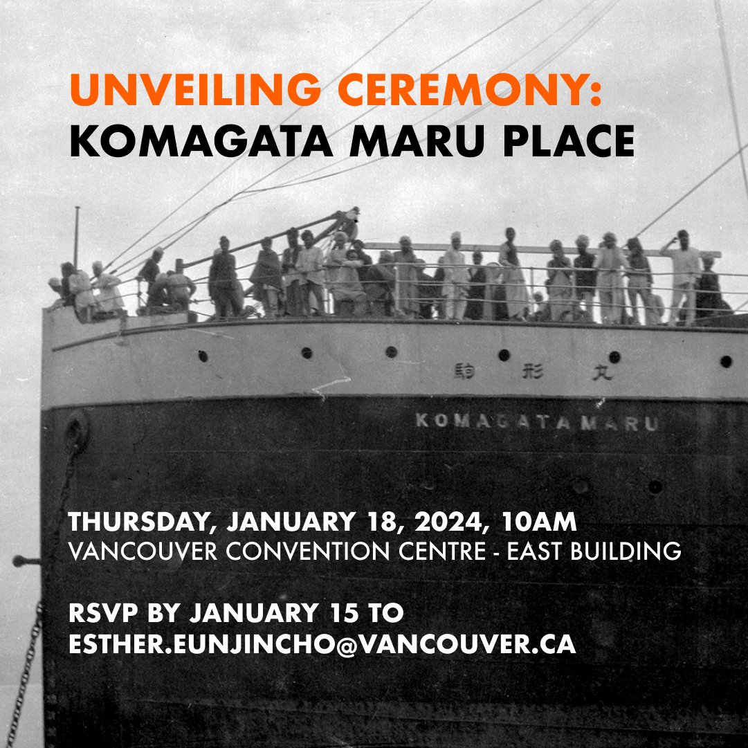 On May 2023, Vancouver City Council announced that “Canada Place” would be given a secondary, honorary street name of “Komagata Maru Place' and on January 18, 2024, four street signs and street-level story boards will be officially unveiled.