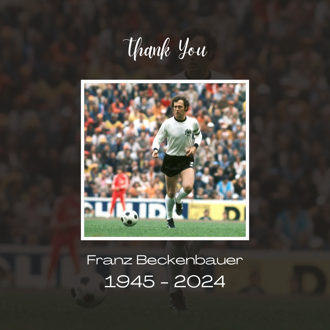 Keepitonthedeck's tweet photo. Millions of people play the game, but only a select few change it.

Thank you Franz Beckenbauer. https://t.co/bqTrCmuif0