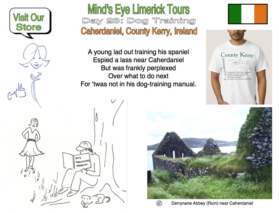 #Limerick #gifts #humor #store #Caherdaniel #Kerry #spaniel #tshirts #dog #training #manual mindseyelimericktours.com/?p=130 zazzle.com/minds_eye_lime…