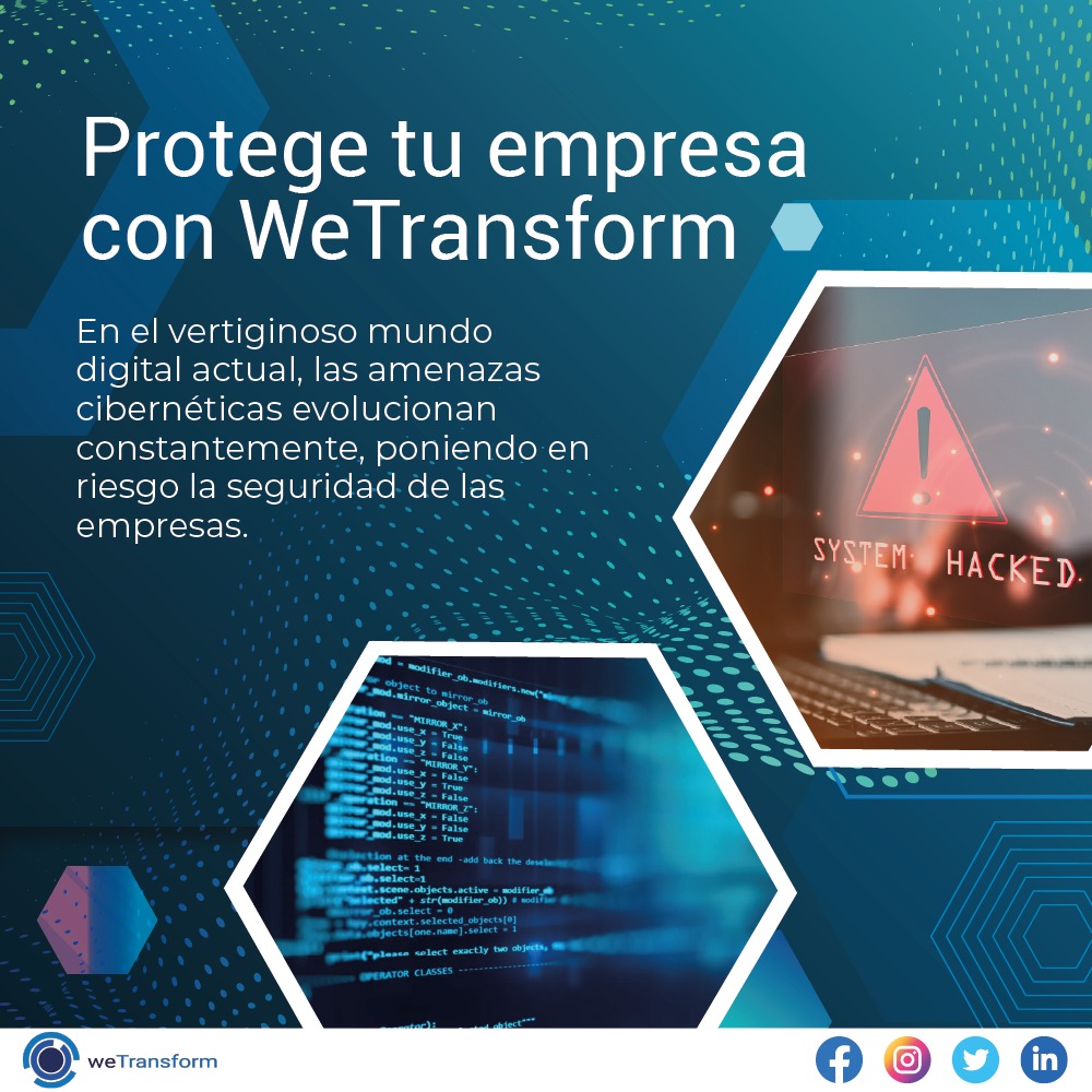 WeTransformmx's tweet image. Proteger tu empresa es más crucial que nunca. 
¡No esperes a ser víctima de las amenazas cibernéticas! 
 Llámanos al +52 55 41 6906 93 o escríbenos a contacto@wetransform.mx  🛡️🔒 #SeguridadEmpresarial #Ciberseguridad #weTransform #TecnologíaSegura #Innovación #ConfianzaDigital