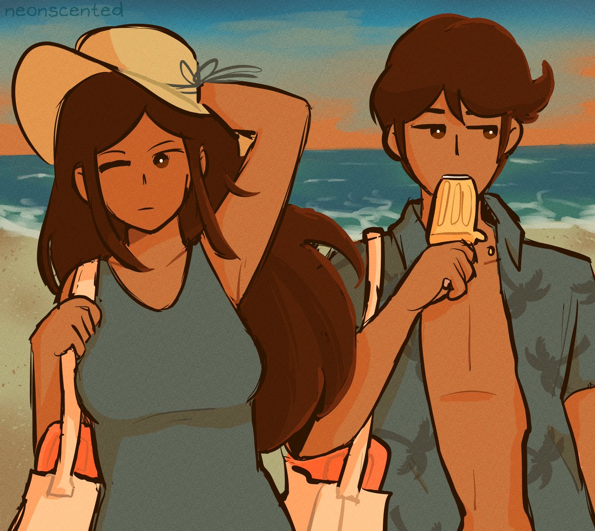 [Scheduled] Beach doodle #OMORI #OMORIFANART