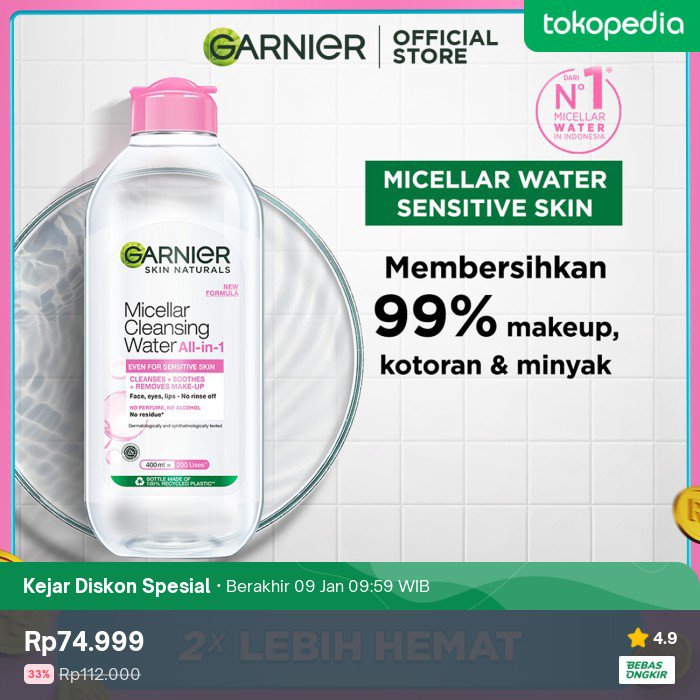 Ada diskon 33% nih jadi Rp74.999. Cek di Tokopedia, deh. Bentar lagi diskonnya berakhir, lho!

Diskon Garnier micellar water wts WTB 
tokopedia.link/1gf5DF4Vtrb