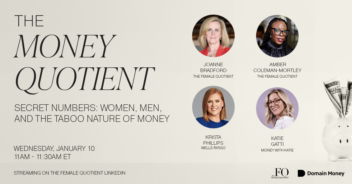femalequotient's tweet photo. Join us on The Money Quotient as we discuss the findings of a new study from @WellsFargo who will unveil the findings of a new report on attitudes towards finances: https://t.co/RoYM5p3WJP https://t.co/3Xfxy0ngID