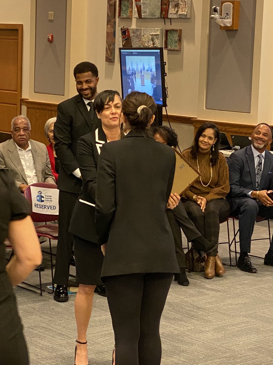 WillAtherton14's tweet photo. Welcome Dr. Jones! Reception of Dr. Jones and a wonderful Poem, from OCS Poet Laureate Faith Litchfield to welcome @OrangeCoSchools @DJonesDPS https://t.co/V1mft2MZLd