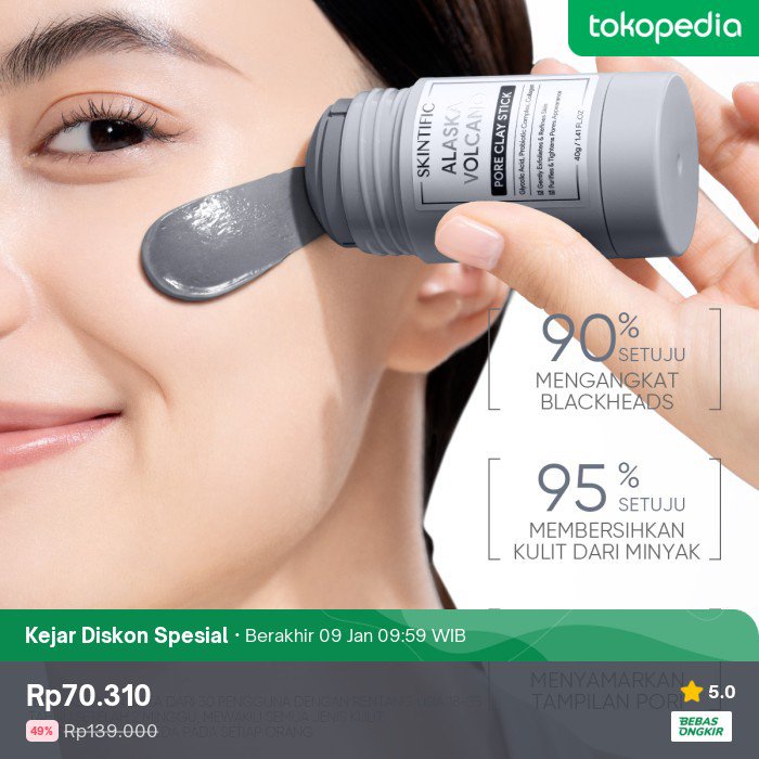 Ada diskon 49% nih jadi Rp70.310. Cek di Tokopedia, deh. Bentar lagi diskonnya berakhir, lho!

Diskon skintific clay mask wts wtb
tokopedia.link/uU6NhsYpjyb