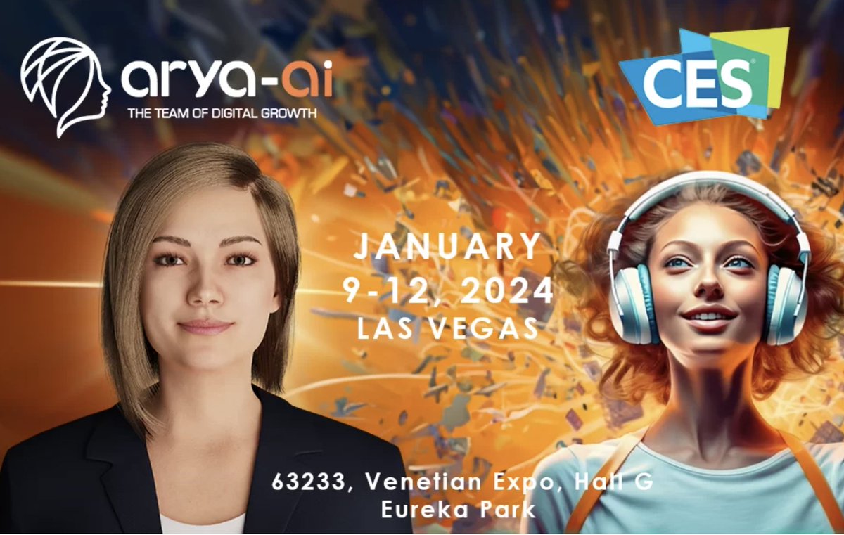 "Hey, amazing innovators! 🚀
We're thrilled to announce that Arya-ai is gearing up for CES'24 in Las Vegas! 🎉 Dive into advanced optimization and AI wonders as we showcase groundbreaking digital workforce solutions. #CES2024 
 #AI #digitalworkforce #cta #artificialintelligence
