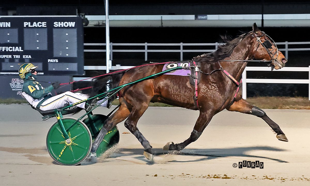 Dover In Motion wins the $32,000 Open Handicap Trot tonight <a href="/MVGOHIO/">Miami Valley Gaming</a> in 1:52.3. It is the 5th win in a row over 3 different tracks, all against open competition.  John DeLong handled the driving for trainer, Jamie Macomber.  <a href="/That1BarryGuy/">Barry Vicroy</a>