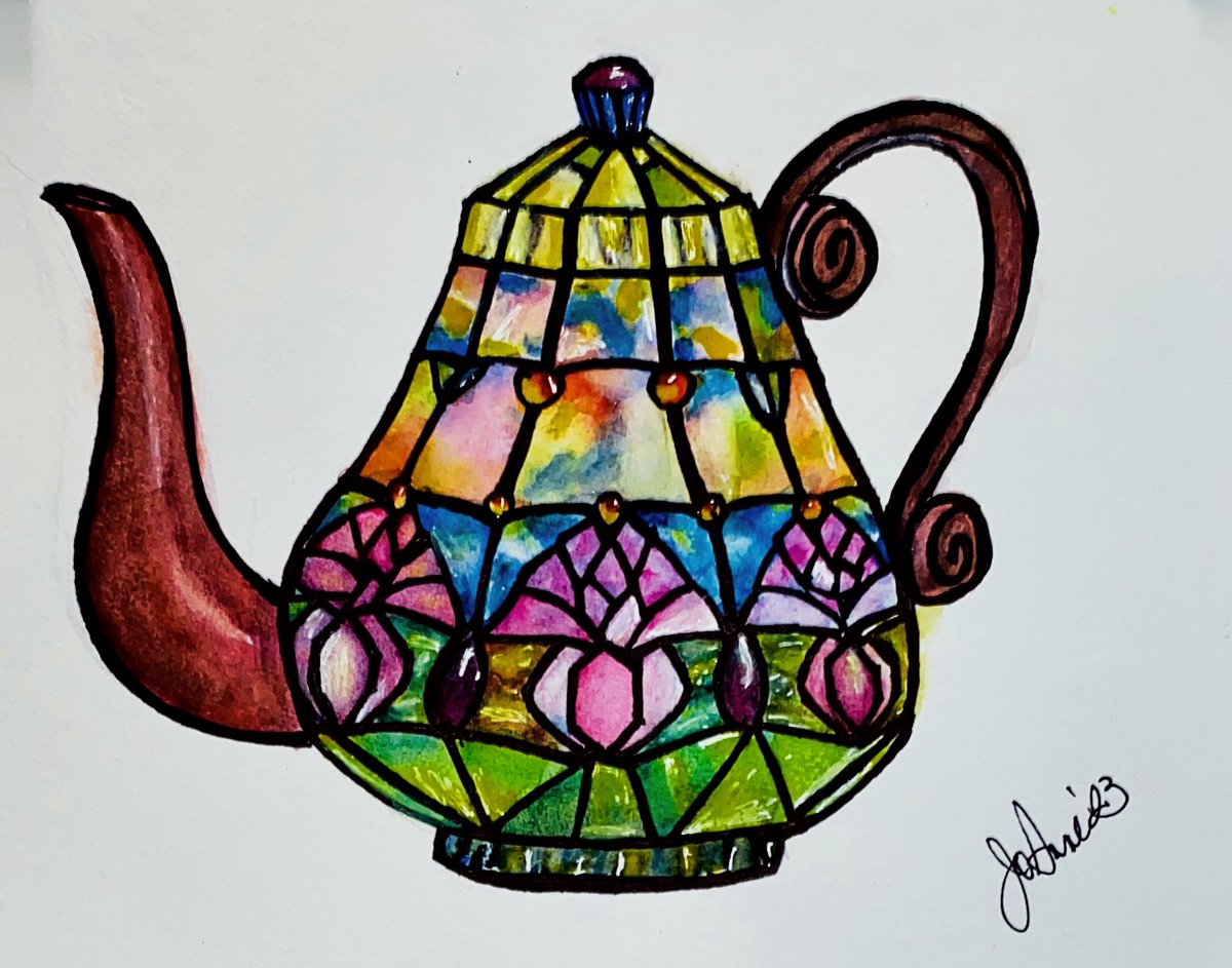 JoanneCLabelle's tweet photo. My intrpretn of the #tulipteapot Table #lamp
#watercolor #stainedglass #canadiancreative #nativeartist @NiagarathisWeek @NiaFallsReview @NiagaraNowMedia @CanadasNAC #ArtistOnX @yourtvniagara https://t.co/YEIlol31Zv