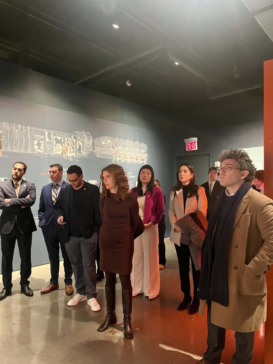 Today, @MJHnews held a tour of their latest exhibition, Courage to Act: Rescue in Denmark, co-hosted by @NYCSpeakerAdams & CM Dinowitz. Thank you to @EricDinowitzNYC @JulieMenin @ChrisMarteNYC @CMCarlinaRivera @CMShaunAbreu @CMRestler, CM Banks, and @susanzhuangnyc for attending.