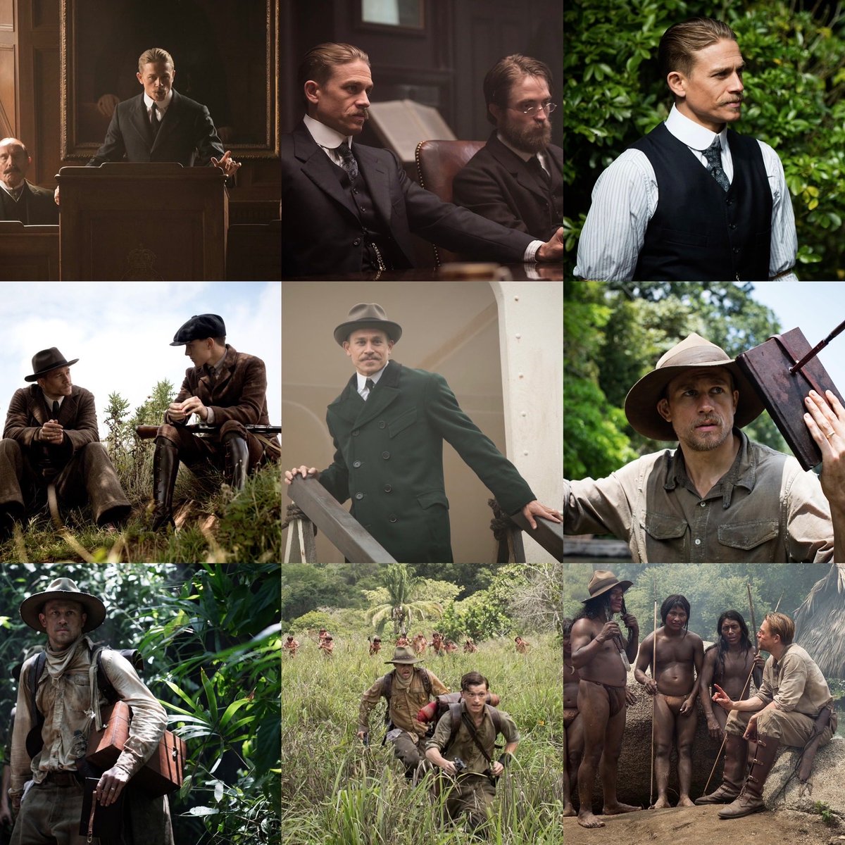 BlueFlamingos7's tweet photo. #LostCityofZ #CharlieHunnam #TomHolland #RobertPattinson
#Amazonexplorers #junglefun #sexiestmanalive #suithandsome
#JaxTeller #Spiderman #Twilight #starstruck #greatmustache #loveCharlie #perfectman #meetinginthejungle πππ https://t.co/aekbpHzcDU
