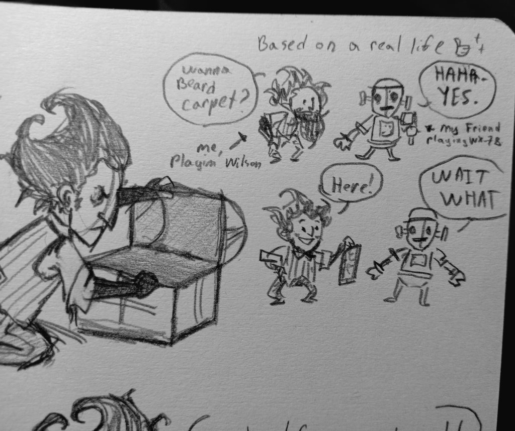 benjirotstone's tweet photo. Love science
#dst #dontstarve #dontstarvetogether #dstwilson #dstwendy #wilsonphiggsbury #dstart #sketch #dontstarvetogetherart https://t.co/MtuqJDExfl