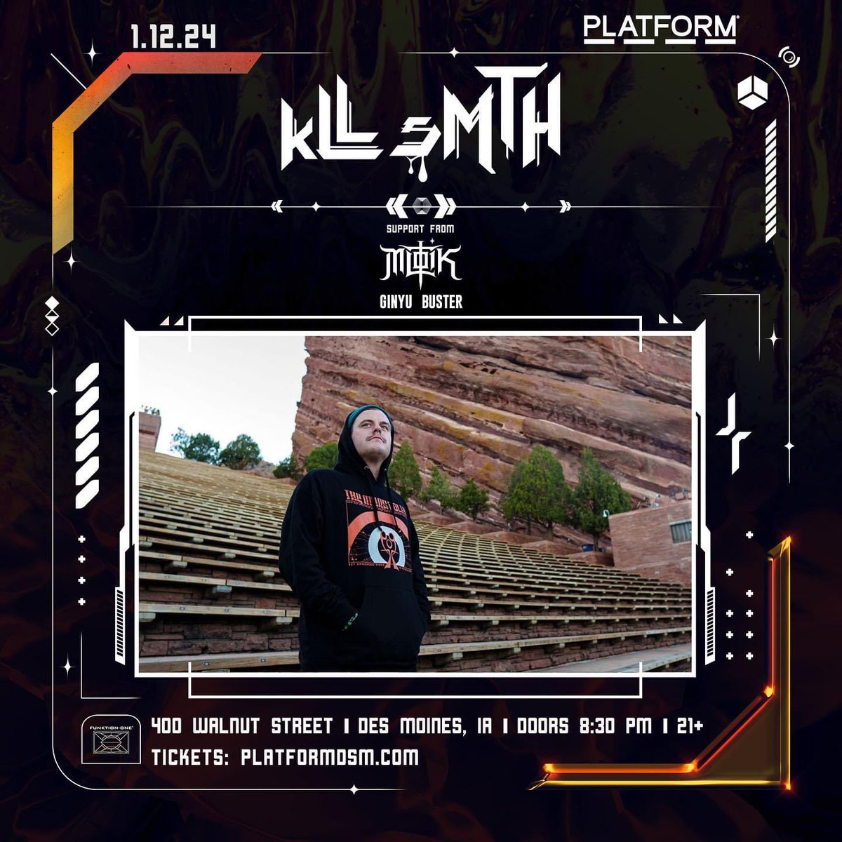 ✨ARTIST SPOTLIGHT✨
BUSTER is a rising bass artist from IA that’s made waves over the last year! With an EP under his collab project Trifecta, a performance at the Black Box &amp; an education KMG Academy for music under his belt, his future is promising! Catch him at <a href="/kLLsMTHmusic/">kLL sMTH</a>!