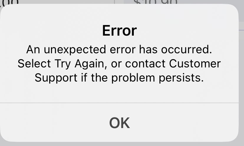 If @GambetDC gave you odds on in-app error messages I’d be a millionaire by the Super Bowl