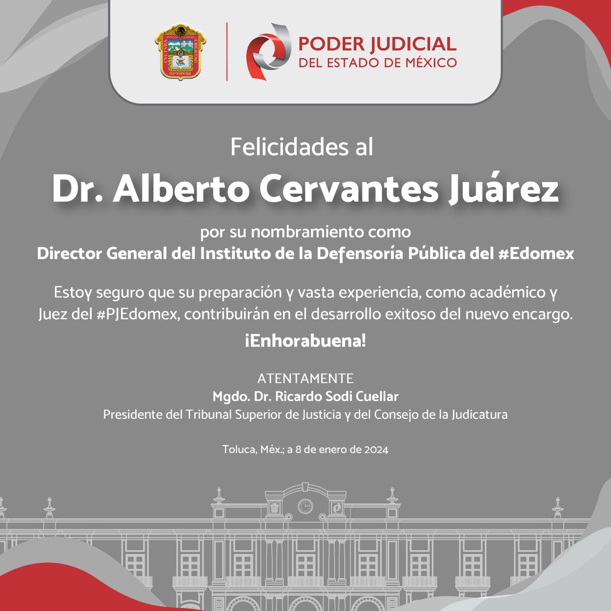 Ricardo Sodi Cuellar (@magdosodi) on Twitter photo Enhorabuena <a href="/IDP_GEM/">Defensoría Pública Edoméx</a>. Enhorabuena <a href="/IDP_GEM/">Defensoría Pública Edoméx</a>.