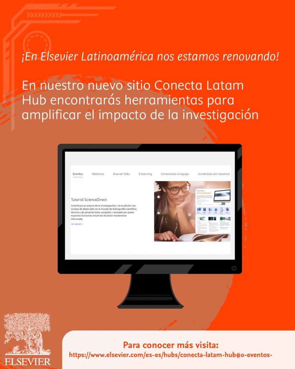 En la página de Conecta Latam podrás acceder a recursos educativos de vanguardia y mantenerte al día con las últimas novedades en tu área de interés.
Visítanos en: elsevier.com/es-es/hubs/con…
#investigation #science #Elsevier #ElsevierLatam #ciencia #ArtículosCientíficos