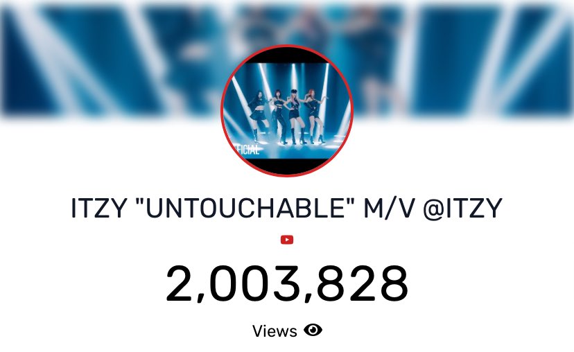 ITZY ‘UNTOUCHABLE’ M/V has surpassed 2,000,000+ views on YouTube with 296k likes! 

Let’s achieve our goals for the first 24 hours MIDZY❤️‍🔥

Keep Streaming: youtu.be/5e3rKInegeU

#ITZY_UNTOUCHABLE #ITZY <a href="/ITZYofficial/">ITZY</a>