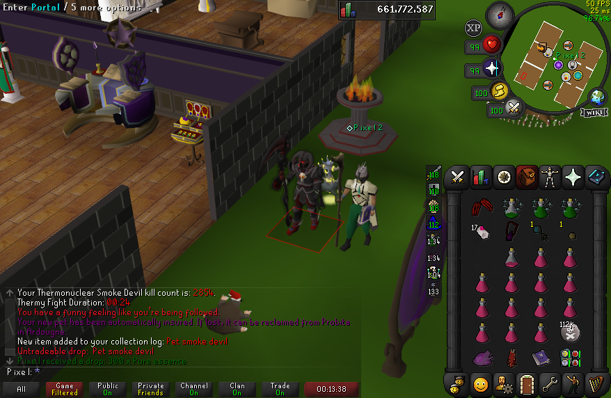 PixelOSRS's tweet photo. #23 - Pet Smoke Devil https://t.co/BTMfkI57db