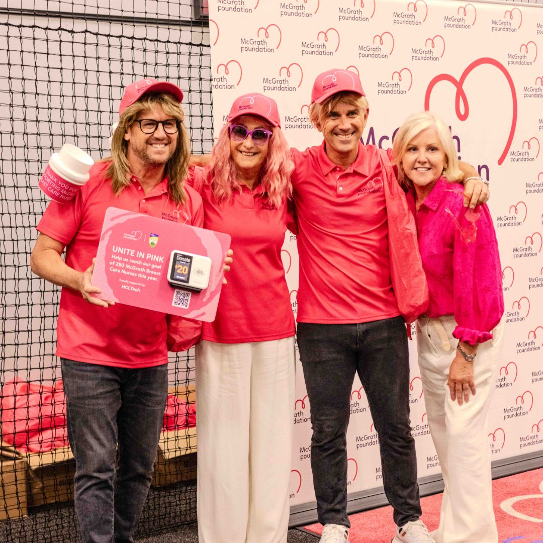 Mcgrathfdn (@mcgrathfdn) on Twitter photo Did you spot any familiar faces in our sea of volunteers at @Sydney Cricket Ground last week? 👀 We teamed up with <a href="/Channel7/">Channel 7</a> and <a href="/7Cricket/">7Cricket</a> to bring in the big guns! <a href="/LynneMcGranger/">Lynne McGranger</a>, @LarryEmdur, and <a href="/FauxJLanger/">Justin Langer</a> (wigs and all!) were spotted alongside our Pink Army of volunteers. Did you spot any familiar faces in our sea of volunteers at @Sydney Cricket Ground last week? 👀 We teamed up with <a href="/Channel7/">Channel 7</a> and <a href="/7Cricket/">7Cricket</a> to bring in the big guns! <a href="/LynneMcGranger/">Lynne McGranger</a>, @LarryEmdur, and <a href="/FauxJLanger/">Justin Langer</a> (wigs and all!) were spotted alongside our Pink Army of volunteers.
