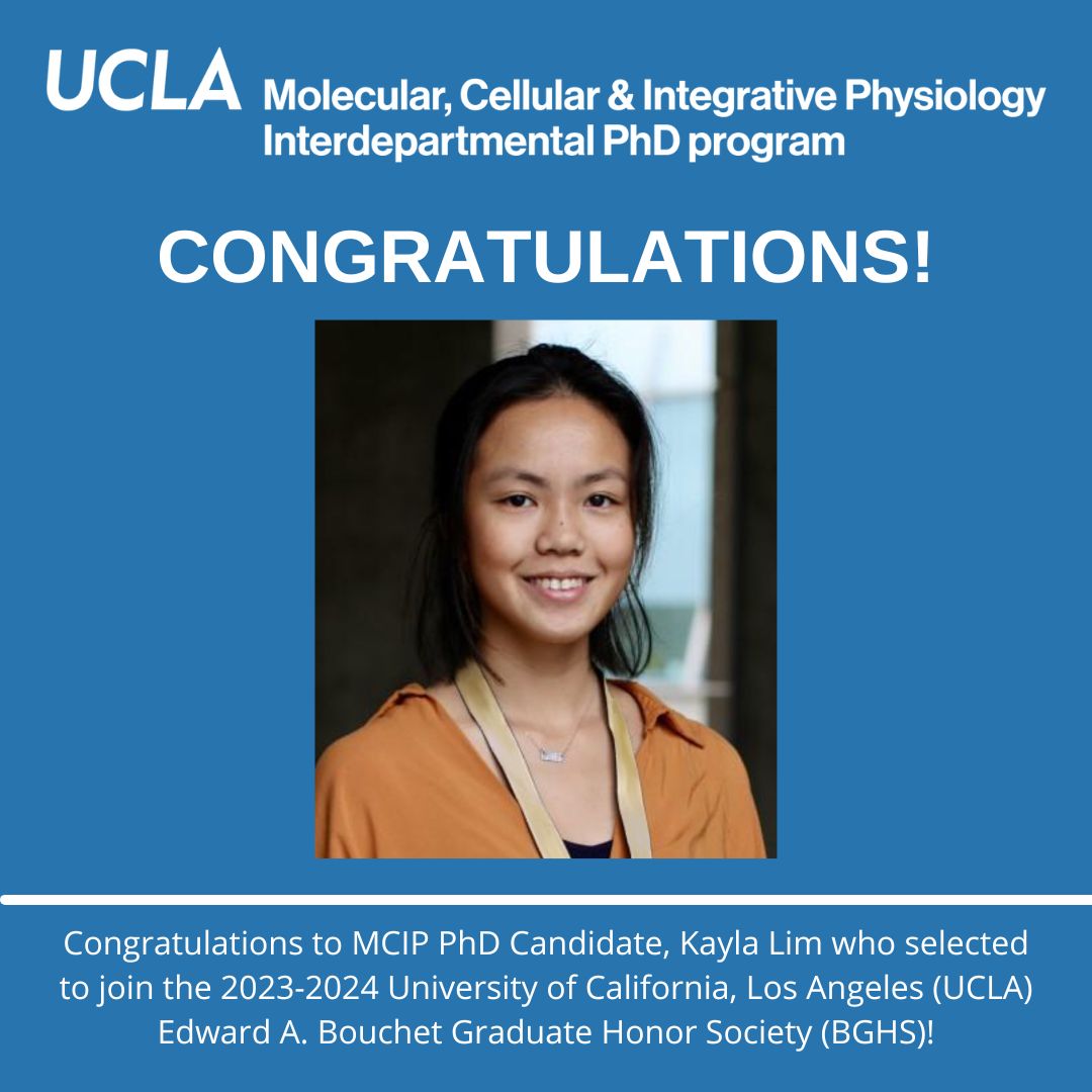 uclamcip's tweet image. Congratulations to MCIP PhD Candidate,@KaylaYingYan who was selected to join the 2023-2024 University of California, Los Angeles (UCLA) Edward A. Bouchet Graduate Honor Society (BGHS)! Well-deserved! #uclamcip #uclagraduateschool #uclaBC