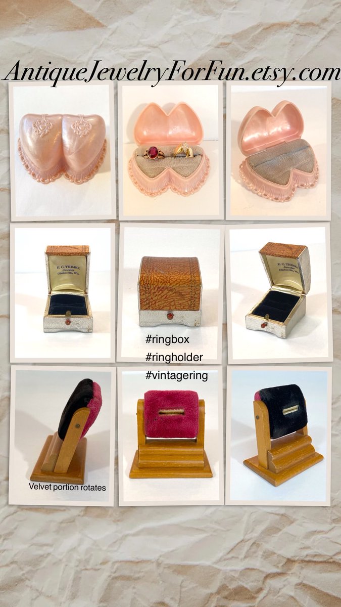 ReneeTWorthen's tweet image. #antiquejewelryforfun #etsyshop #ringbox #ringholder #vintageringbox