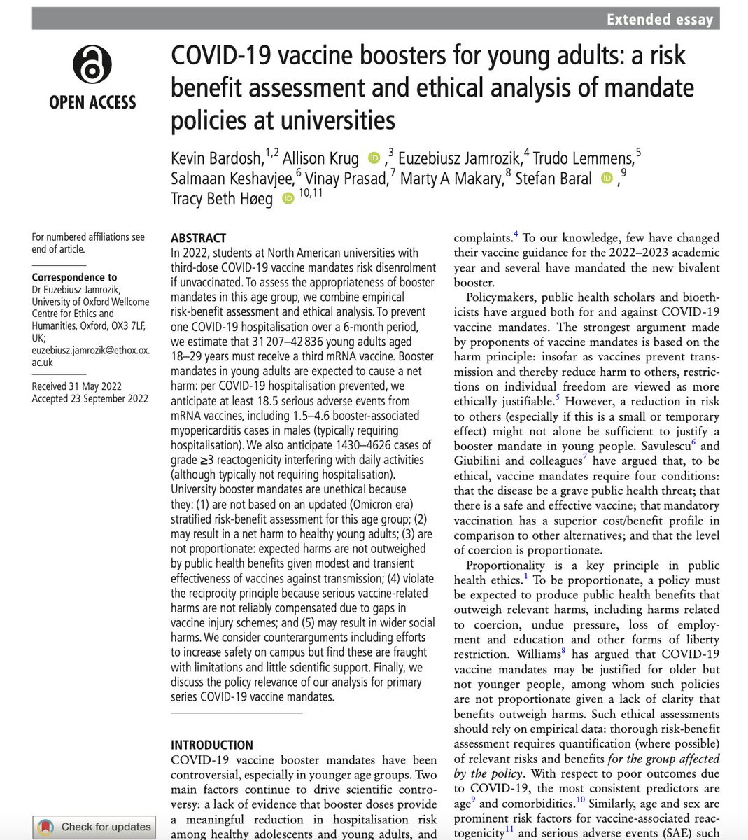 Vinay Prasad MD MPH tweet media