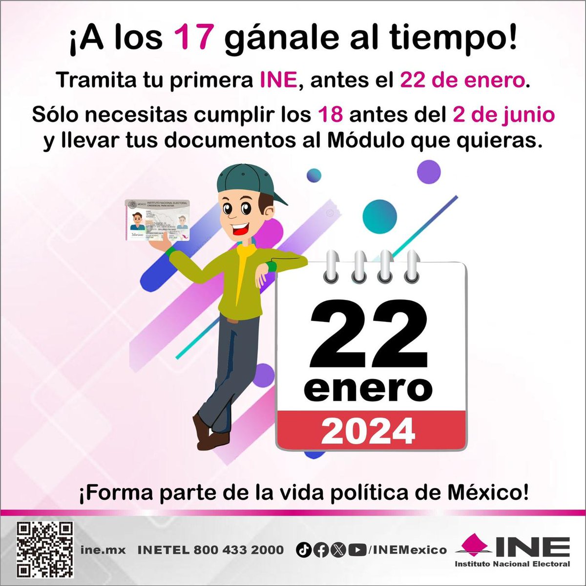 EdomexMision's tweet photo. Tienes hasta el 22 de enero, que no se te pase la fecha para tramitar o renovar tu #INE https://t.co/S0zlAXsUIX