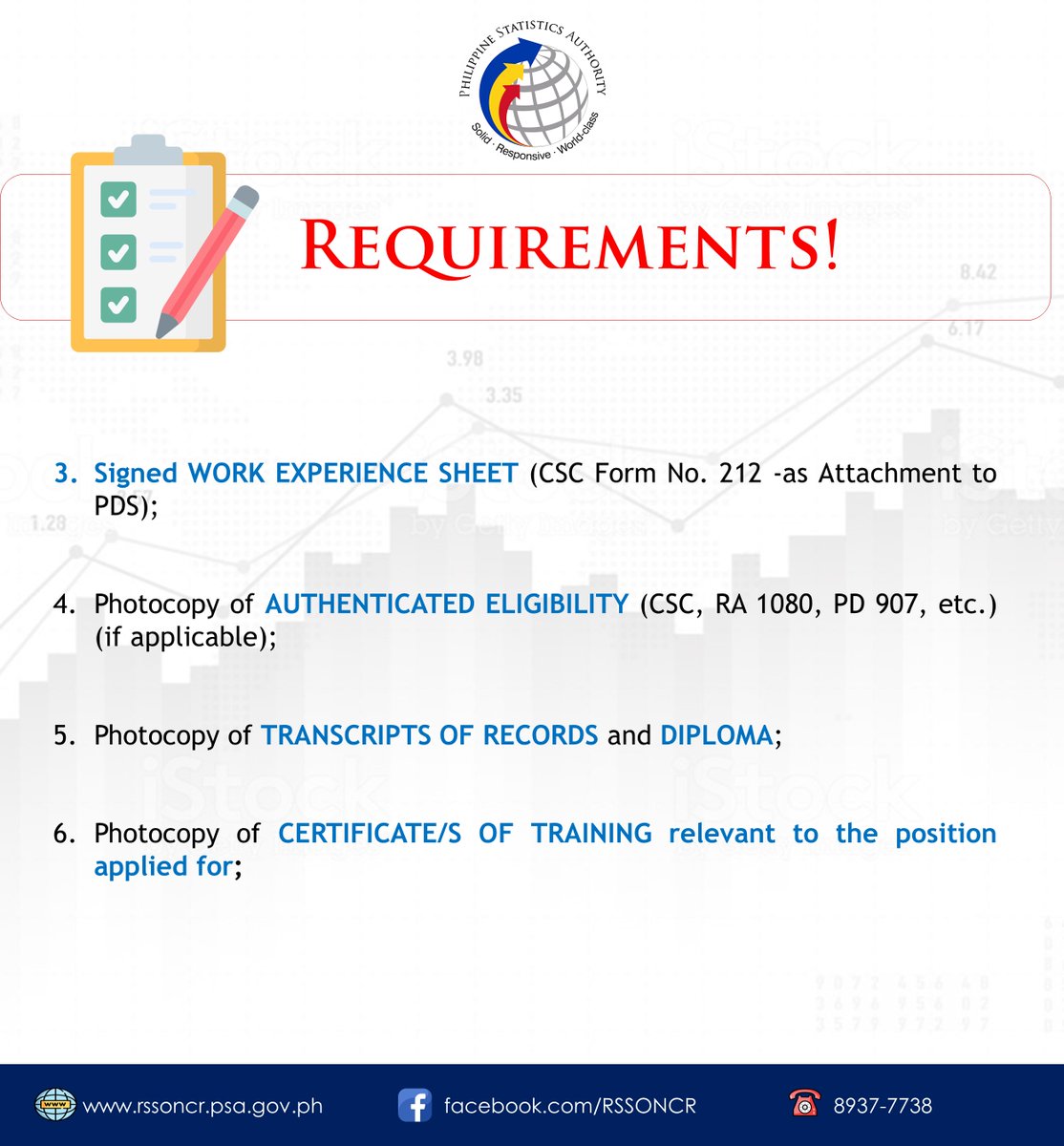 PSANCRgovph's tweet photo. 𝐖𝐞'𝐫𝐞 𝐇𝐢𝐫𝐢𝐧𝐠!

Call for Applicants for Vacant Positions at PSA RSSO NCR SOCD https://t.co/tYrDeE3dSv