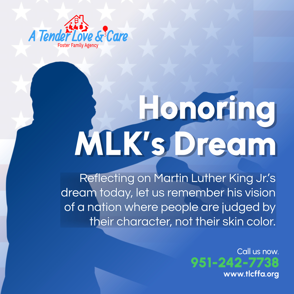 MLK’s dream is a call to action. Today and every day, let’s actively contribute to breaking down barriers and building bridges towards a more inclusive society.

#MLKDay #FosterCare #MorenoValleyCA #MLKsDream #HonoringMLK