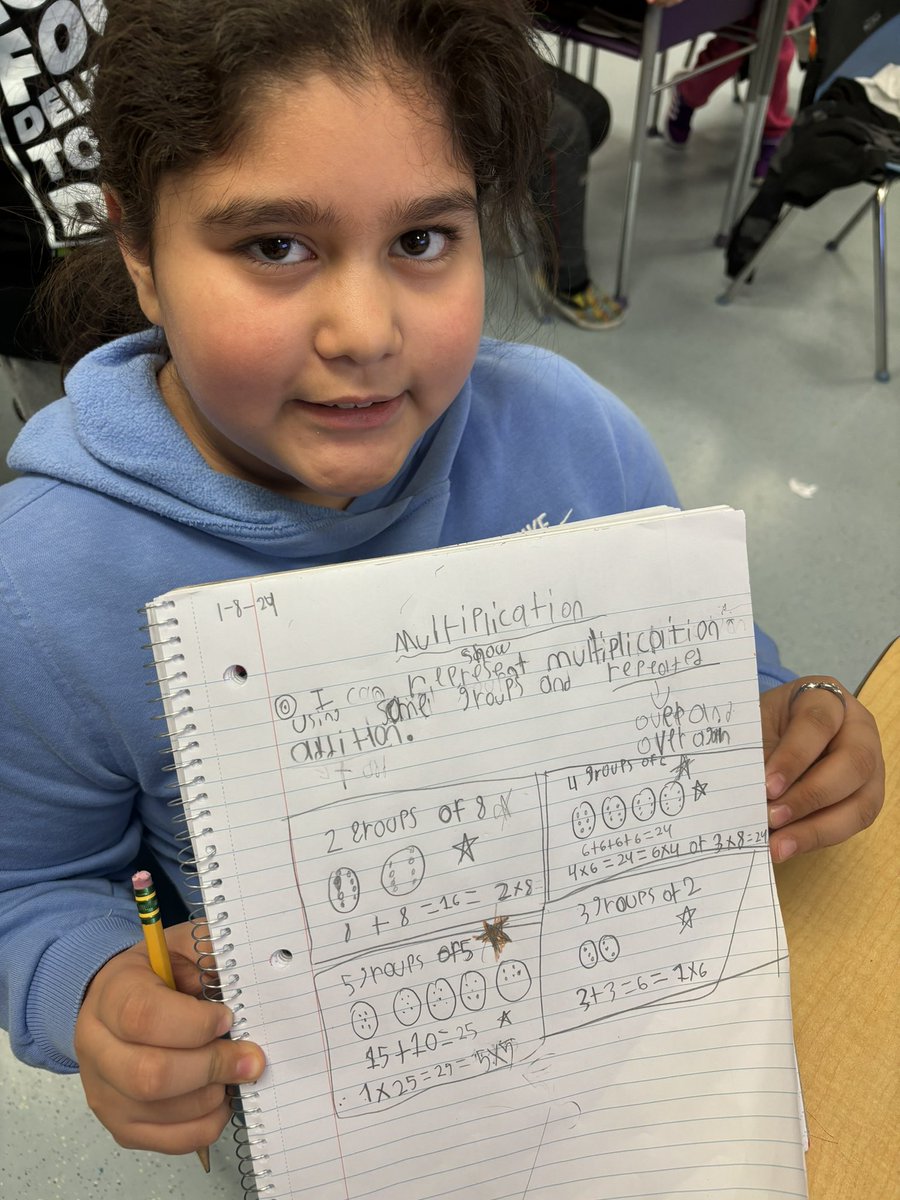 Some great learning in Mrs. Miranda’s 3rd grade Bilingual math class! We began the Multiplication/Division Unit today! <a href="/TomasRiveraElem/">TomasRiveraElemDenton</a>