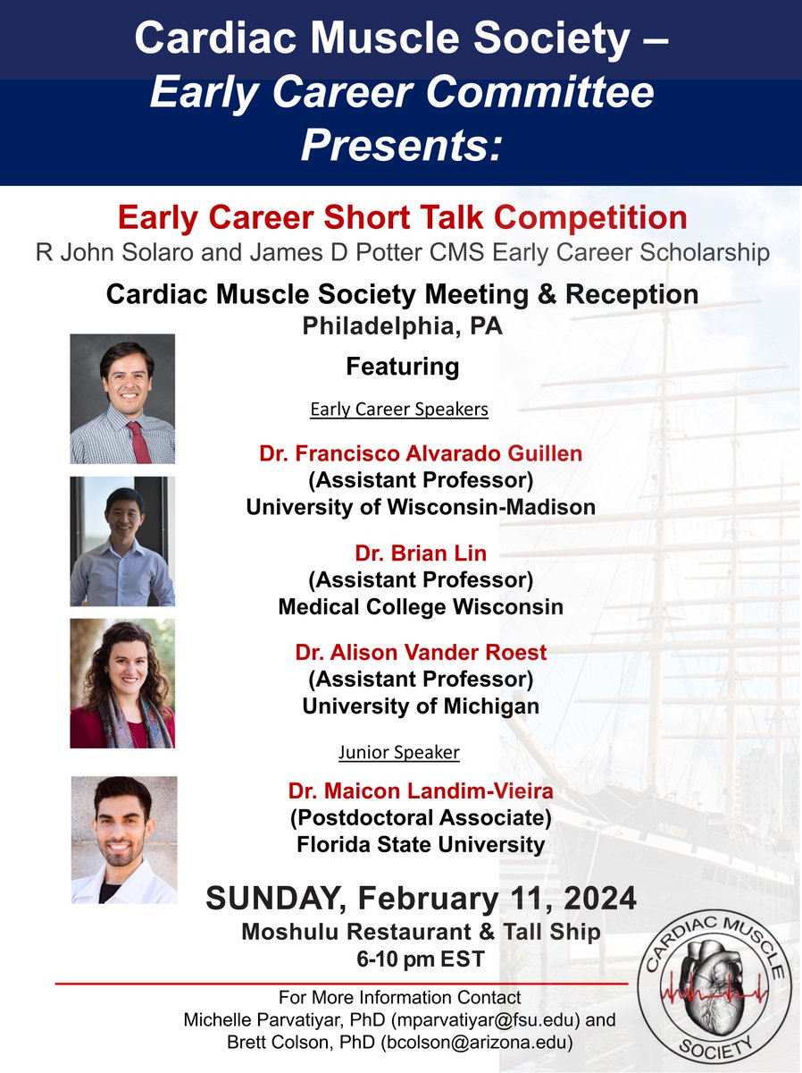 A exciting new event at the CMS Meeting &amp; Reception on Feb 11, a special thanks to Drs. R John Solaro and James D Potter for their generous donation and making this event possible.