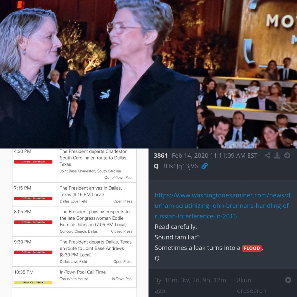 TraderGirlQ's tweet photo. 🚨BREAKING BLACK SWAN EVENT

SUSPECT 44YO > Q POST 44 "MY FELLOW AMERICANS" 🇺🇸

JIM CRAMER 9/11 > DREAM FORCE + WATERFALL (STOCK MARKET)💧

9/11/2023-1/8/2024=119 DAYS 🪞9/11 🌒

RATM QUIT 1/2/24 - THEN CAME THE SHOT 🔫🎵

DAN SCAVINO VIDEO > DREAM ON AEROSMITH 🎶

TRUMPS RALLY > IF I CAN DREAM

JFK HAD A DREAM SHOT🔫

MLK HAD A DREAM SHOT🔫

LONDON BREED > 55 MLK DREAM > 2184 DAYS AGO. 🔫

LONDON BREED > MAYOR SAN FRANCISCO > GGB FALLS > LONDON HAS FALLEN 🌉

Q POST 2184 > 9/11 BUCKLE UP 🤯

OPERATION SANDMAN > BRICS > SAUDI ARABIA + IRAN 1 JAN. MARKET SELL OFF / COLLAPSE 🔴

EXPLOSION 2 MIN FROM JFK MEMORIAL PLAZA 🏨

GOLDEN GLOBES 1/7/24 BLACK TUX, SWAN PIN 🦢 MARGO ROBBIE "GREEN LIGHT" 🟢

Q: LEAK TURNS INTO A FLOOD > MSM "GAS LEAK" 🌊

GET READY FOR IT YOU KNOW WHATS COMING NEXT! ⏰

SIX OCLOCK CAN BE DANGEROUS