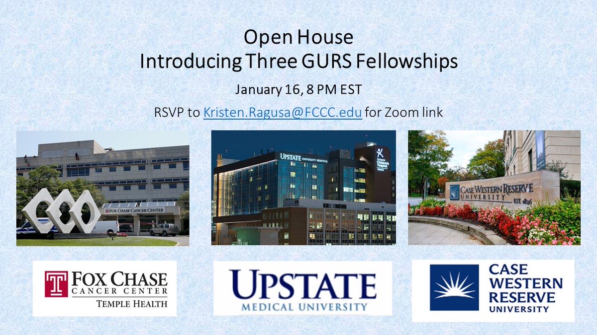 Combined Virtual Town Hall by @JSimhan ⁦@shubhamdotgupta⁩ & @UroRecon to discuss our @SocietyGURS Recon Fellowships on 1/16/24, 8PM EST. Please RSVP and attend if interested in any of the 3 programs @blakelyGU @uretericbud @The_UroBro ⁦@EBearrick⁩ ⁦@KirtishriM⁩