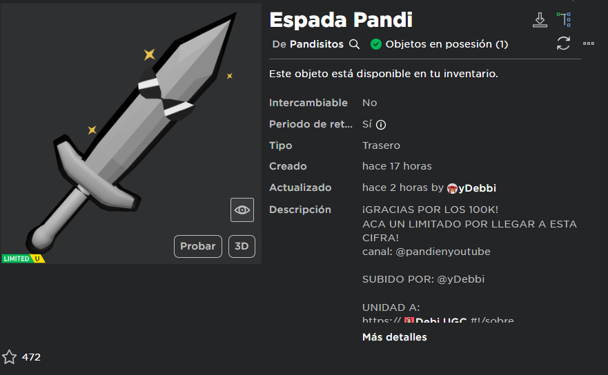 elias2847M XDD (@elpro4khdxdd) on Twitter photo 2 Pandi Espada GIVEAWAY π‘οΈ π€β» β¨
Requirements: π
Follow me and
<a href="/PandiRblx/">Pandi π</a>
Likeβ€ And β»οΈ Retweet
β¨Comment: Pandi W
Ends in 2 Days 3 PM EST β³β¨
Thanks <a href="/PandiRblx/">Pandi π</a> for the codes :D π 2 Pandi Espada GIVEAWAY π‘οΈ π€β» β¨
Requirements: π
Follow me and
<a href="/PandiRblx/">Pandi π</a>
Likeβ€ And β»οΈ Retweet
β¨Comment: Pandi W
Ends in 2 Days 3 PM EST β³β¨
Thanks <a href="/PandiRblx/">Pandi π</a> for the codes :D π
