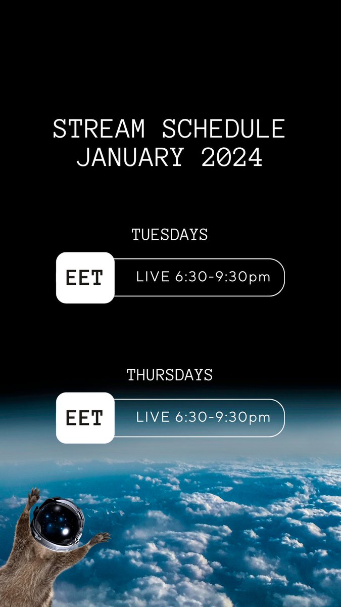 January schedule! 🤠