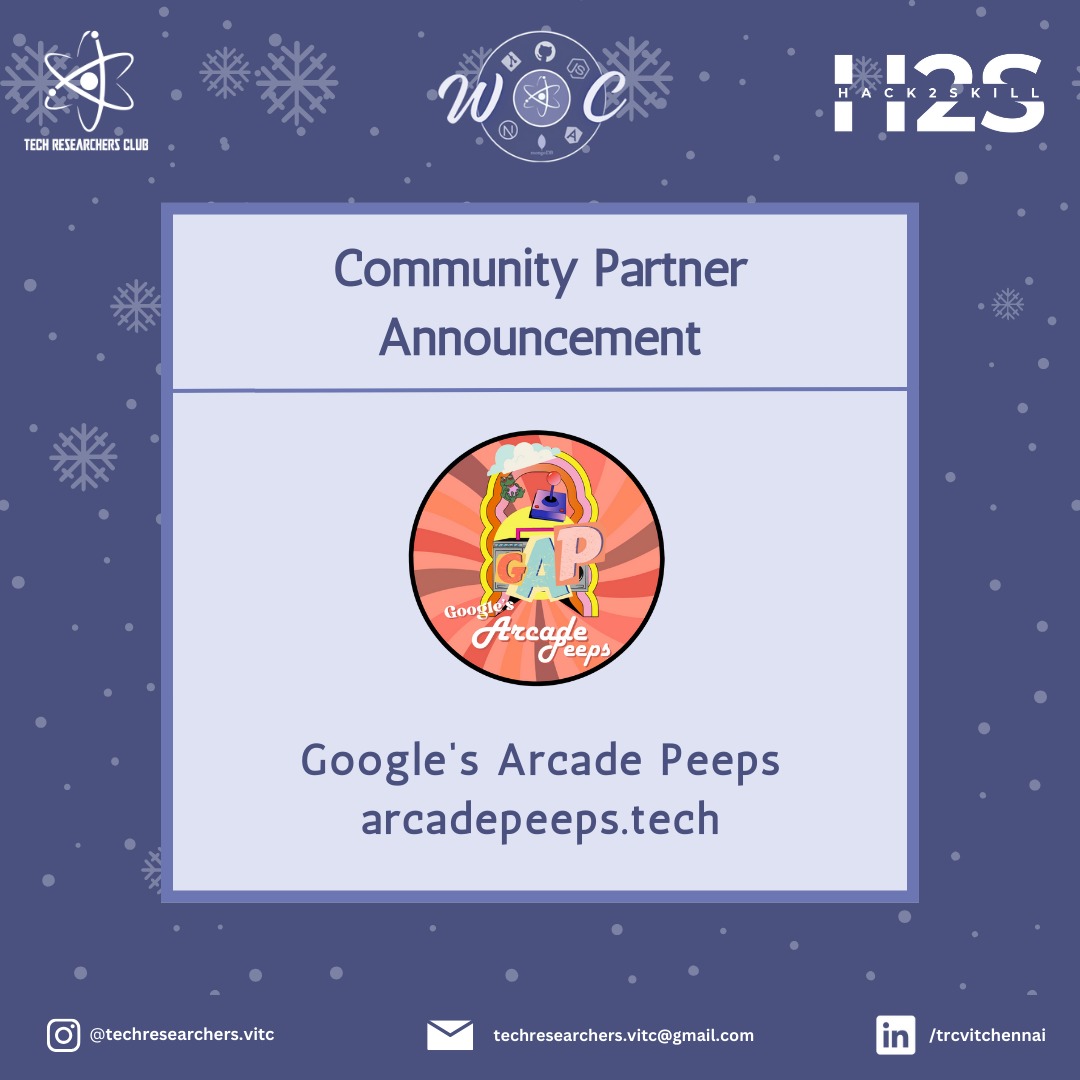 trcvit's tweet photo. Introducing our Community Partner Google's Arcade Peeps!

Looking forward to the collaboration!
 
#google #googlearcade #join #projectpartner #trc #vit #woc #coding #opensource #vitchennai https://t.co/7Ur0AlvJtz