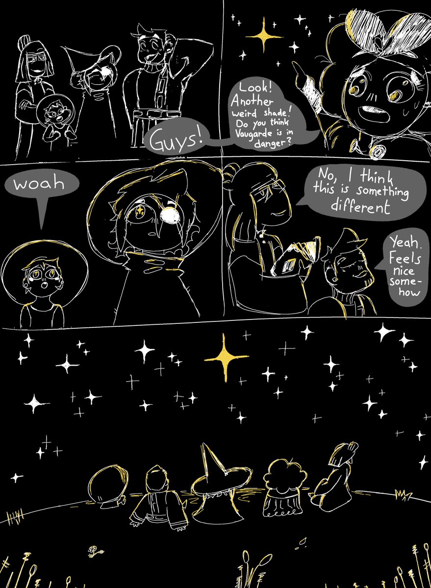 gkrsuper's tweet photo. For some reason #InStarsAndTime motivates me to draw again.

Here is a small comic about another of the weird shades that the history books call "colors". https://t.co/6Da7EkBUd4