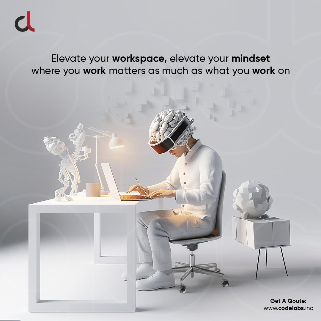 codelabsInc's tweet image. Step into a realm of unparalleled creativity and productivity! Elevate your workspace, transcend boundaries, and witness the synergy of design and innovation. Where you work holds the power to shape your mindset. Build a sanctuary for success.

#WorkspaceExcellence #Codelabs