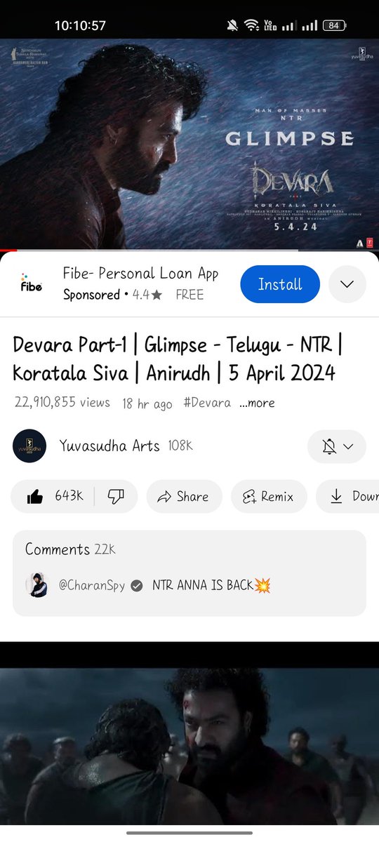 VenkataraoMadd5's tweet image. 643k likes in 18hrs
Need 90k+ likes in 6hrs

@tarak9999 #AllHailTheTiger #DevaraGlimpseOnJan8th