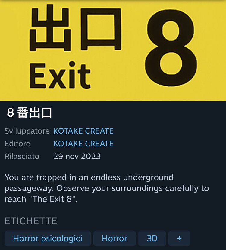 Forelli_Diary's tweet photo. Recentemente, ho scoperto due interessanti giochi horror psicologici: The Exit 8 e Buckshot Roulette. Nonostante il terrore, hanno soddisfatto la mia sensazione di vuoto nelle ultime quattro settimane dopo che ho affrontato un altro problema mentale. https://t.co/LKNRXe7KvJ