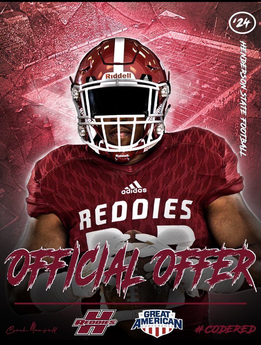 After a great conversation with <a href="/Lliott_Curry/">L’liott Curry</a> I’m blessed to receive an offer from Henderson State. 

<a href="/DentonGuyer_FB/">Denton Guyer Football</a> <a href="/coachwetzel_/">Skyler Wetzel</a>  <a href="/ReedHeim/">Coach Heim</a> 
 <a href="/mike_gallegos16/">Mike Gallegos</a>